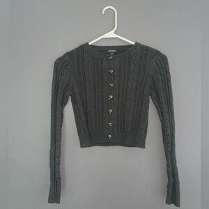 Dark Green Wild Fable cropped sweater, XS